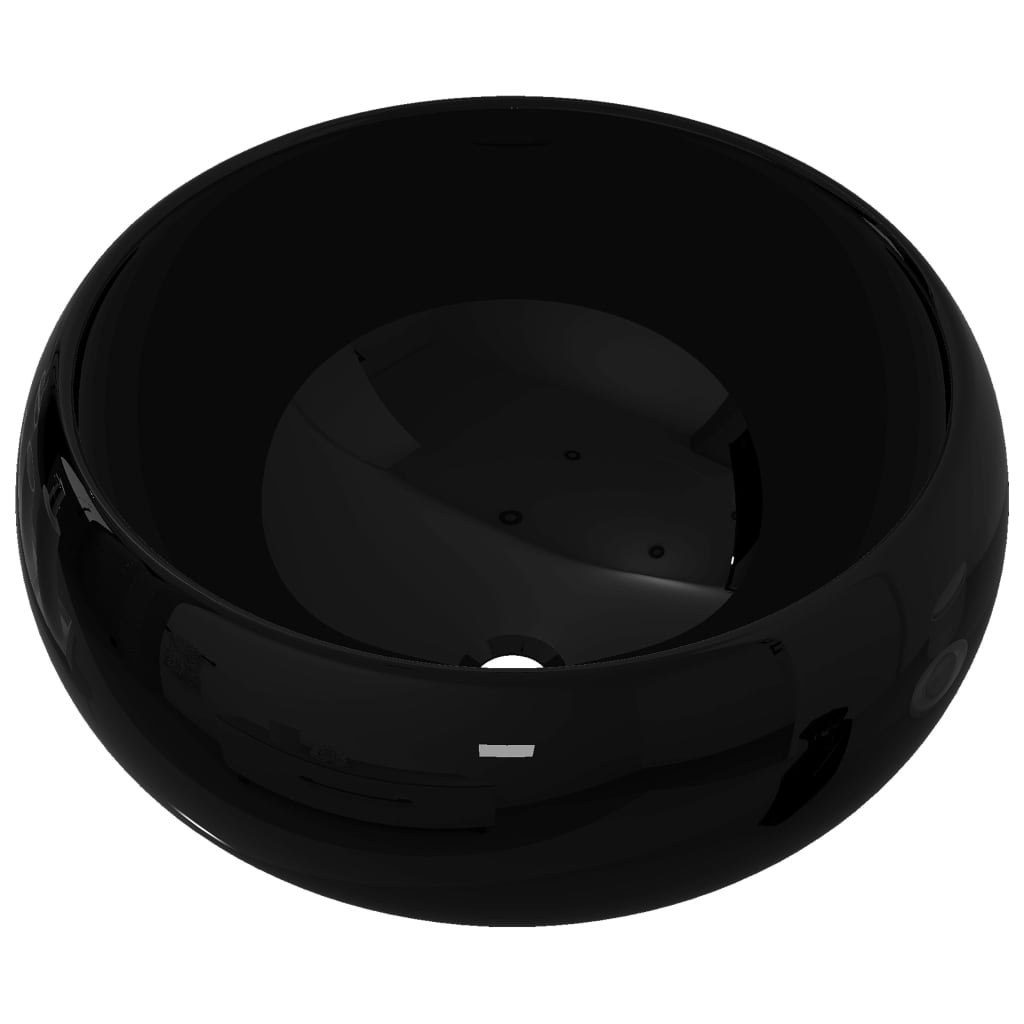 Vidaxl Washbasin Round 40x15 cm ceramico nero
