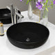 Lavabo Vidaxx rotondo 42x12 cm in ceramica nera