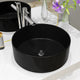 Vidaxl Washbasin Round 40x15 cm ceramico nero