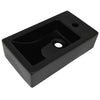 Vidaxl Washbasin con agujero del grifo rectangular 46x25.5x12 cm de cerámica negra