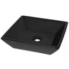 Vidaxl Washbasin cuadrado 41.5x41.5x12 cm de cerámica negra