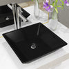Vidaxl Washbasin cuadrado 41.5x41.5x12 cm de cerámica negra