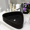 Vidaxl Washbasin Triangular 50.5x41x12 cm ceramico nero