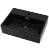 Vidaxl Washbasin con agujero de grifo 51.5x38.5x15 cm de cerámica negra