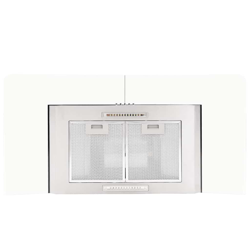 Cappuccio di estrattore a parete Vidaxl 756 m³ U LED ACCIAIO INSOLLESA 90 CM