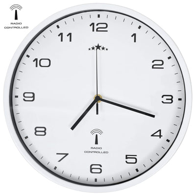 Orologio da parete Vidaxl con orologio al quarzo Radio -31 cm bianco