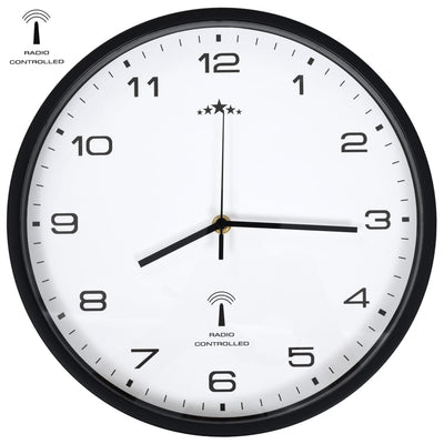Orologio da parete Vidaxl con orologio in quarzo -radio -31 cm bianco e nero