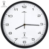 Reloj de pared Vidaxl con reloj de cuarzo por radio 31 cm de 31 cm blanco y negro