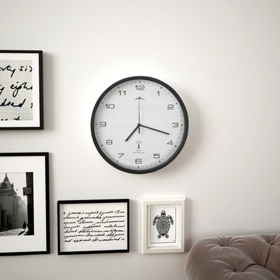 Orologio da parete Vidaxl con orologio in quarzo -radio -31 cm bianco e nero