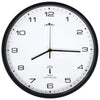 Reloj de pared Vidaxl con reloj de cuarzo por radio 31 cm de 31 cm blanco y negro