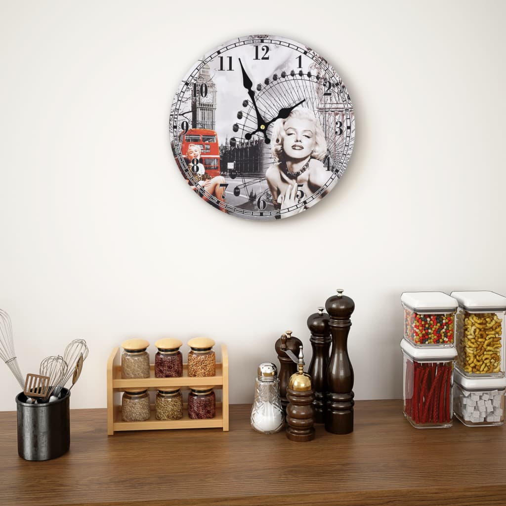 Vidaxl Reloj Vintage Style Marilyn Monroe 30 cm