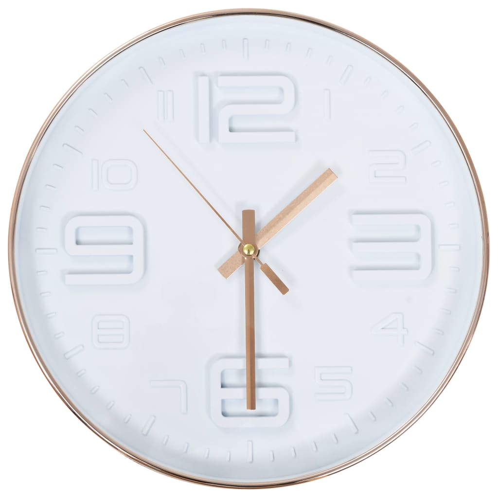 Vidaxl Wall Clock Copper Look 30 cm