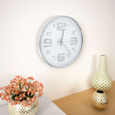 Orologio da parete Vidaxl 30 cm di colore argento