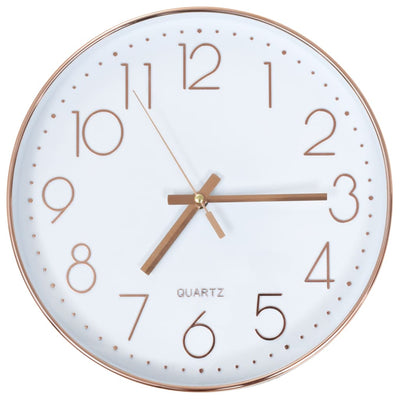 Vidaxl Reloj de pared 30 cm Rosé de oro