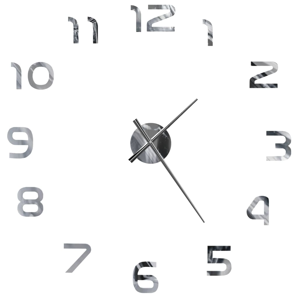 Vidaxl Orologio da parete 3D 100 cm xxl colorato argento moderno