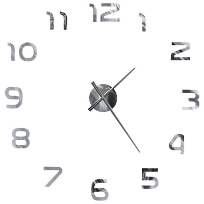 Vidaxl Orologio da parete 3D 100 cm xxl colorato argento moderno