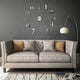 Vidaxl 3D Reloj de pared 100 cm XXL Modern Silver Colored