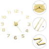 Vidaxl 3D Reloj de pared 100 cm XXL Modern Gold Colored