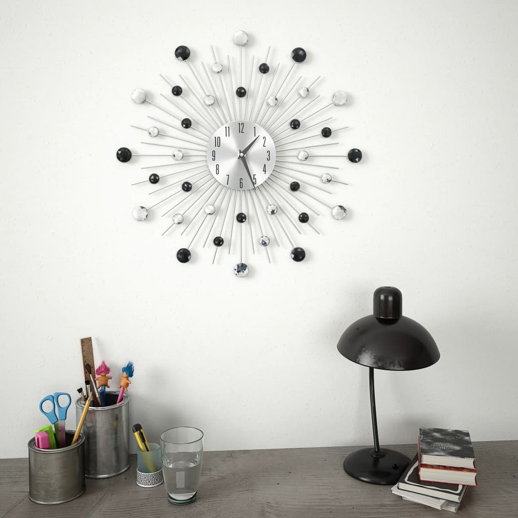 Reloj de pared Vidaxl con mecanismo de cuarzo de 50 cm Diseño moderno