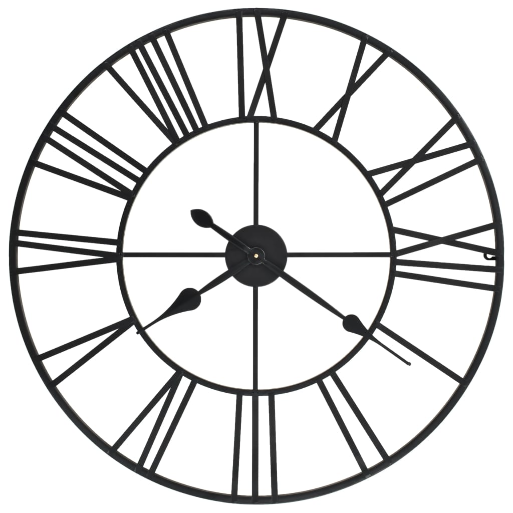 Vidaxl Reloj Vintage Estilo con mecanismo de cuarzo xxl 80 cm de metal