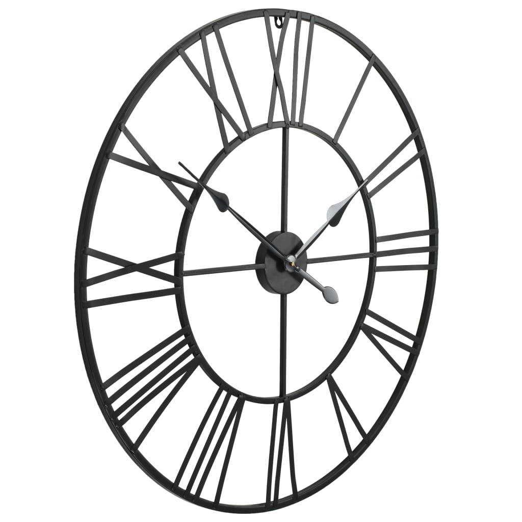 Vidaxl Reloj Vintage Estilo con mecanismo de cuarzo xxl 80 cm de metal