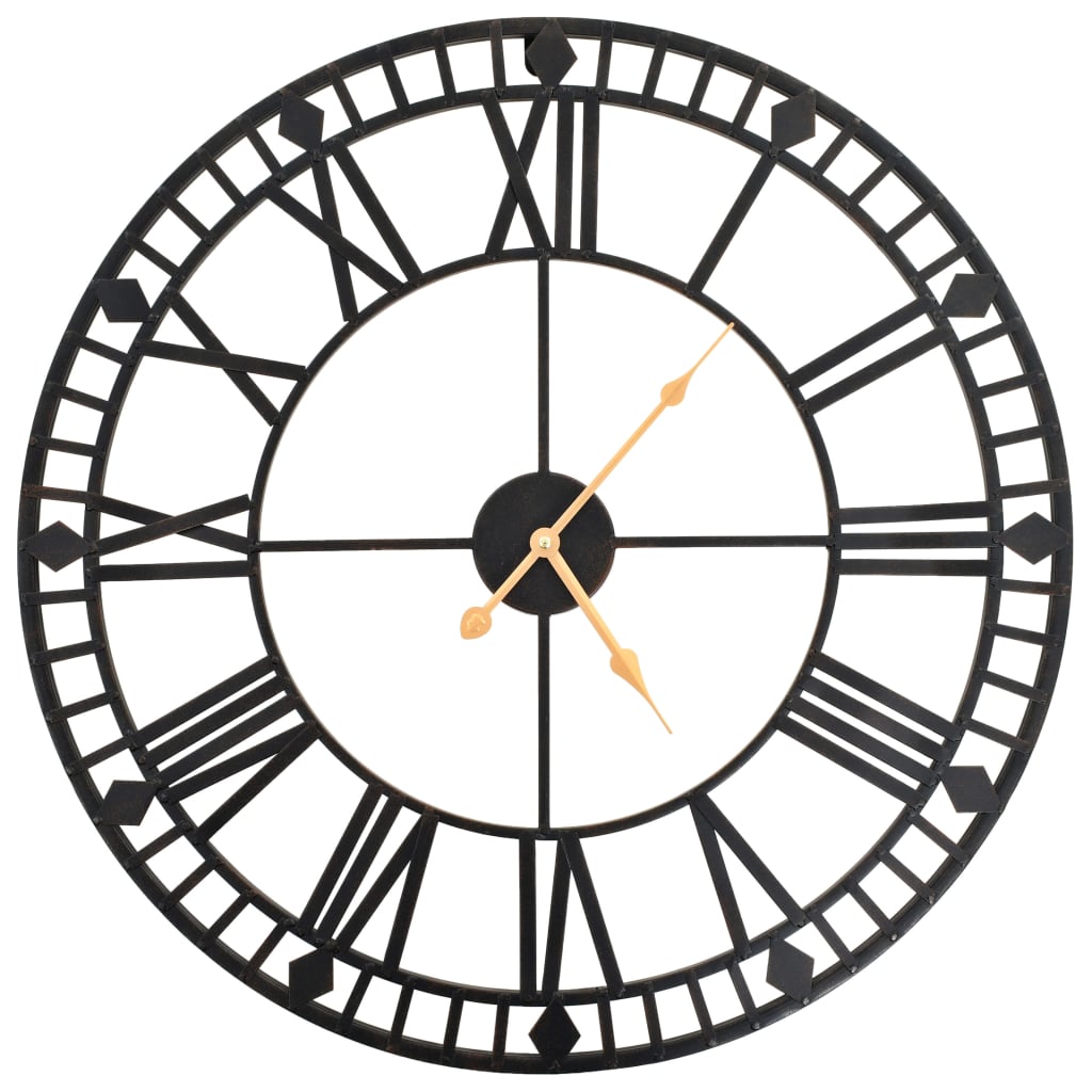 Vidaxl Reloj Vintage Estilo con mecanismo de cuarzo XXL 60 cm de metal