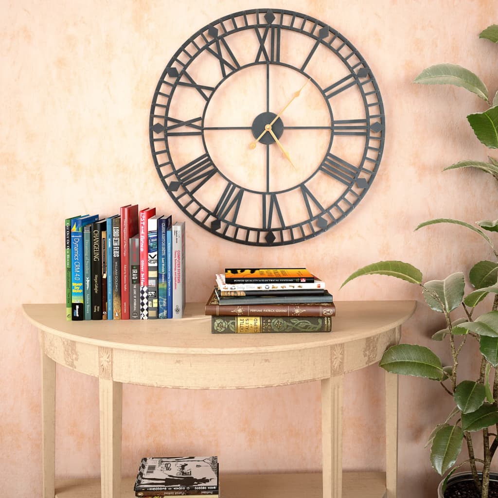 Vidaxl Reloj Vintage Estilo con mecanismo de cuarzo XXL 60 cm de metal