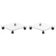 Vidaxl Plant Rollers cuadrado 35x35 cm de vidrio endurecido 2 STS