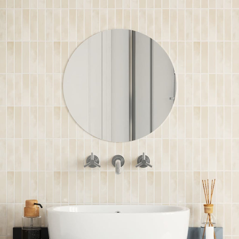 Specchio da parete Vidaxl intorno a 50 cm di vetro