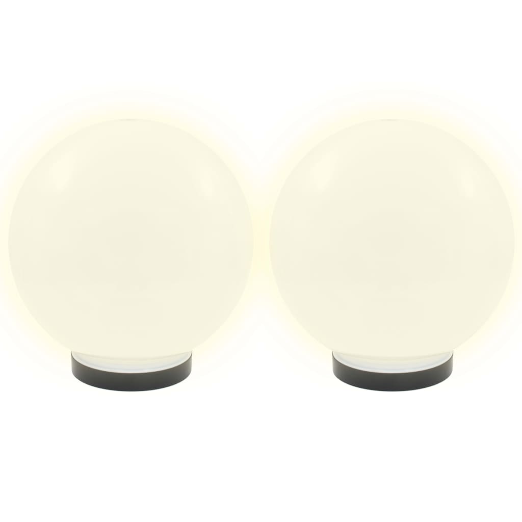 Lámparas de bombilla LED Vidaxl 2 PCS Round 25 cm PMMA