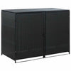 Archiviazione contenitore Vidaxl Double 148x80x111 cm Poly Rattan Black