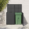 Archiviazione contenitore Vidaxl Double 148x80x111 cm Poly Rattan Black