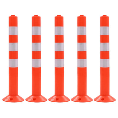 Vidaxl Pilas de tráfico de 75 cm de plástico 5 PCS