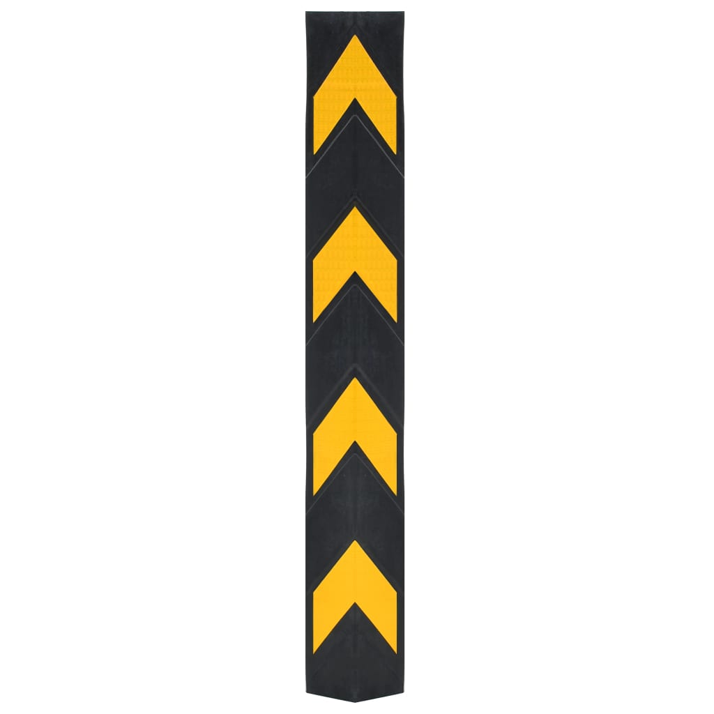 Protectores de esquina de Vidaxl que reflejan 80 cm de caucho 5 piezas