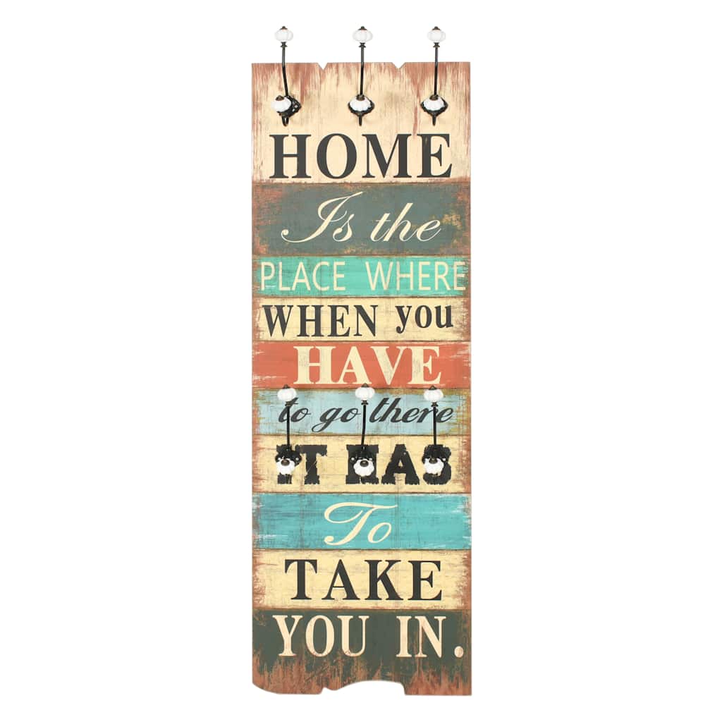 Vidaxl Wall Coat Rack con 6 ganci a casa è 120x40 cm