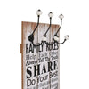 Vidaxl Wall Coat Back with 6 ganchos Reglas de la familia 120x40 cm