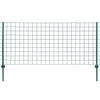 Vidaxl euro hek 20x0,8 m staal groen