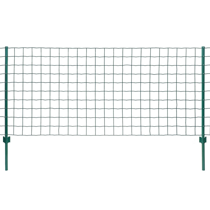 Vidaxl euro hek 20x1 m staal groen