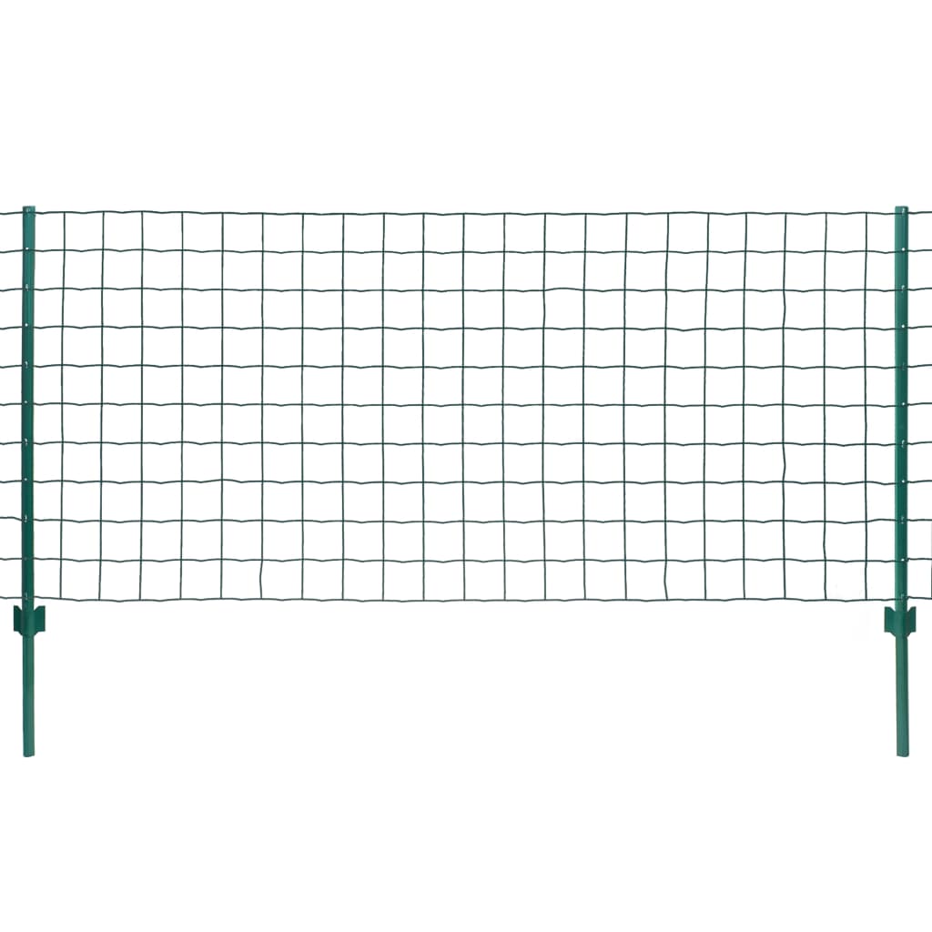 Vidaxl euro hek 20x1 m staal groen
