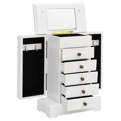 Vidaxl Jewelry Box con Mirror 25x13.5x34 cm MDF