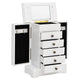 Scatola per gioielli Vidaxl con specchio 25x13.5x34 cm MDF