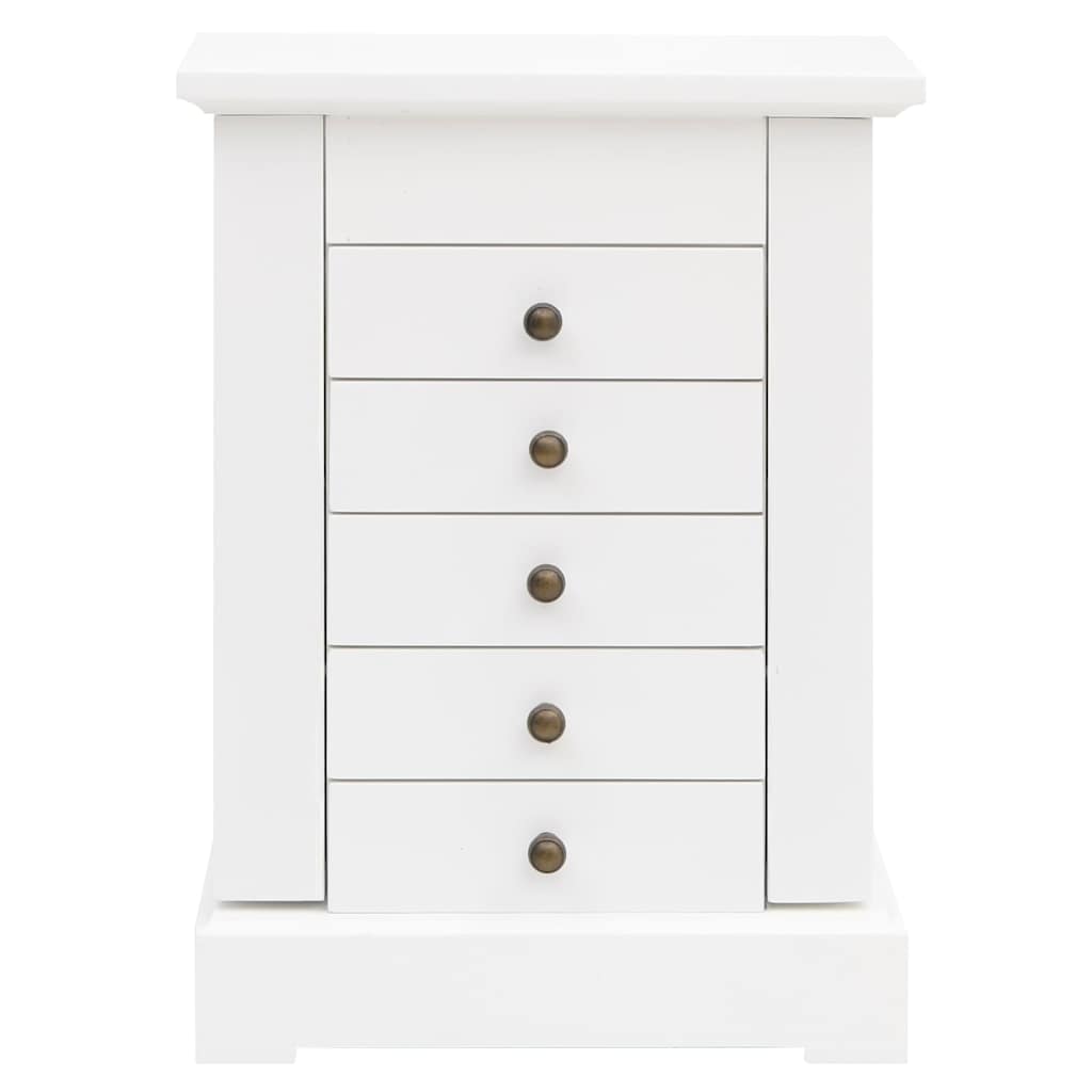 Scatola per gioielli Vidaxl con specchio 25x13.5x34 cm MDF