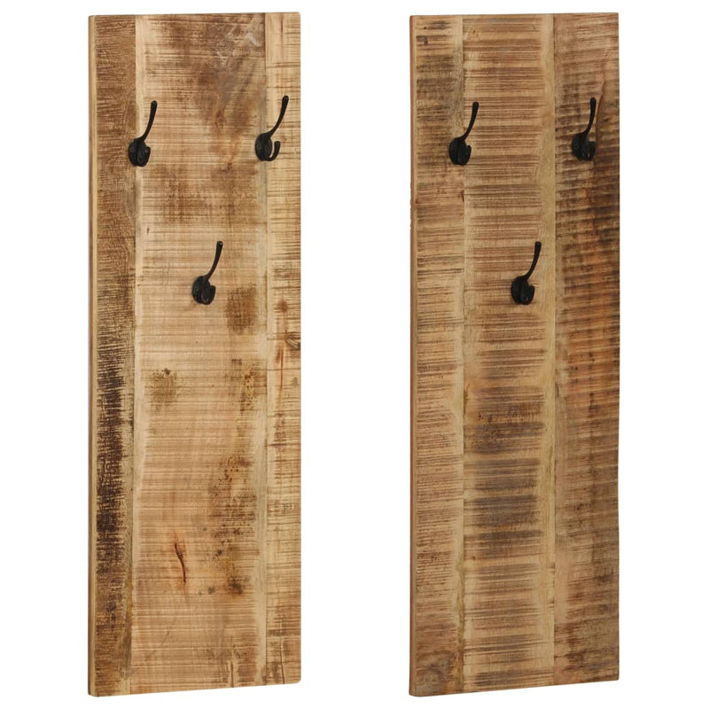 Vidaxl Wall Hood Stells 2 St 36x110x3 cm Legno di mango solido