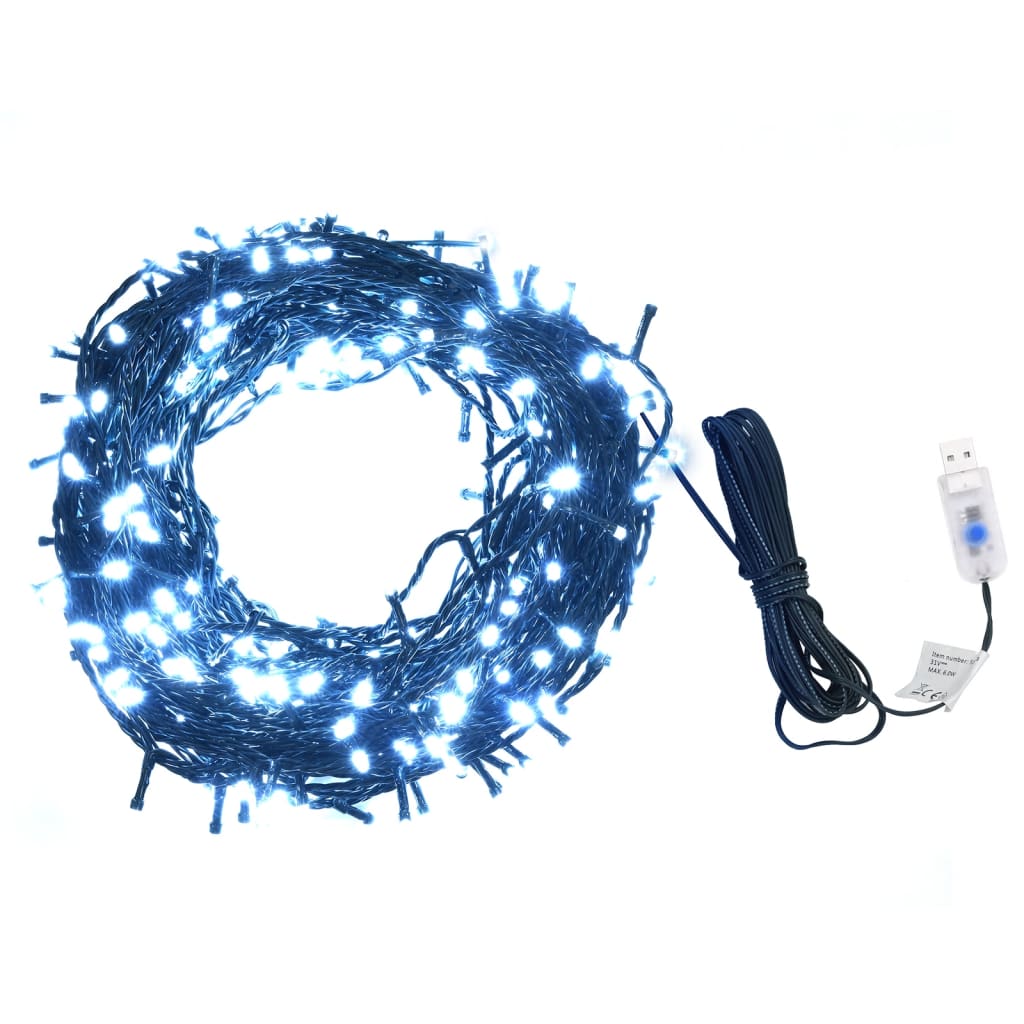 Cable de luz Vidaxl 400 LED para dentro y fuera de 40 m de blanco frío