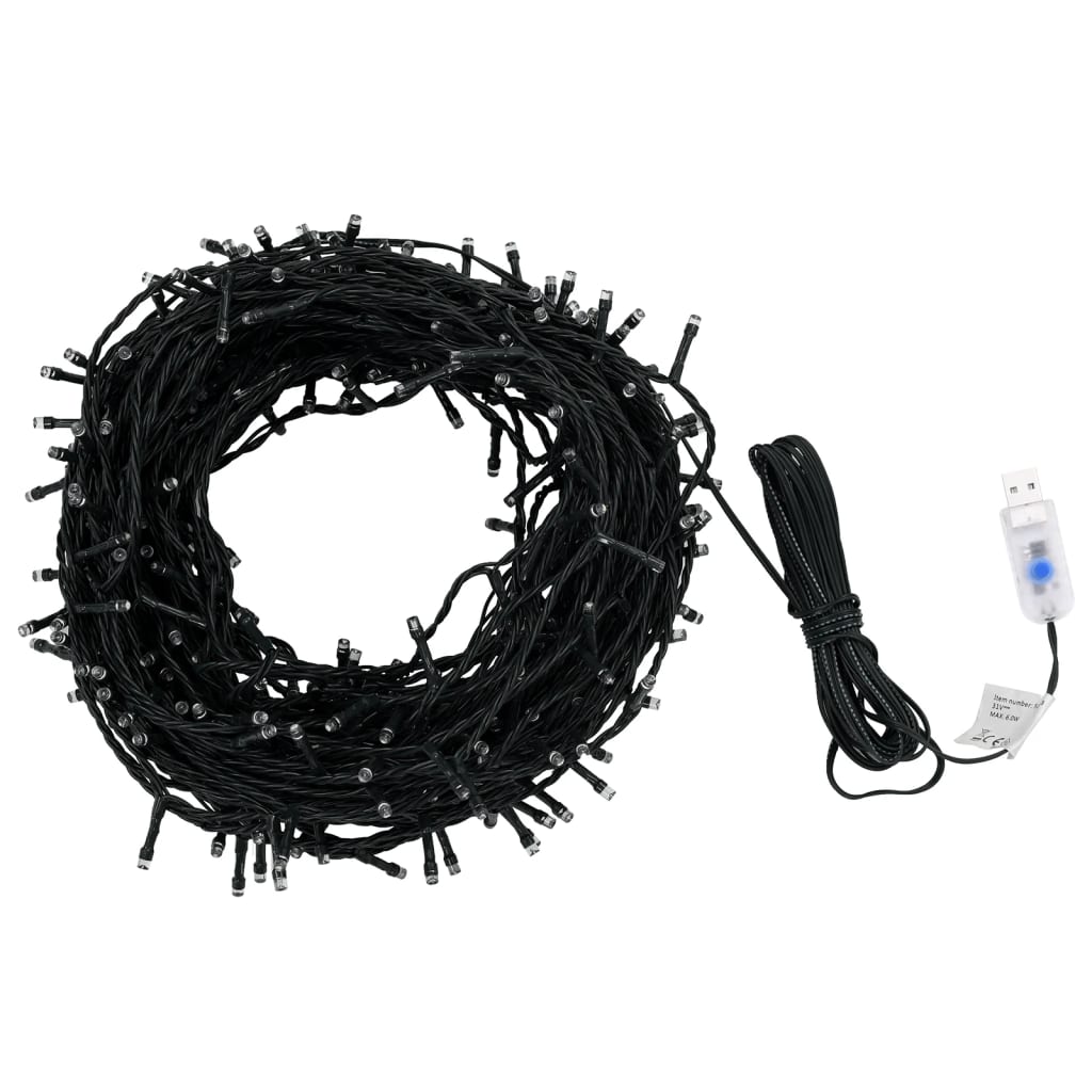 Cable de luz Vidaxl 400 LED para dentro y fuera de 40 m de blanco frío