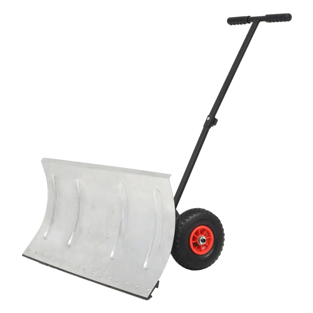 Vidaxl Snow Plow Hand operato con ruote 100x44 cm