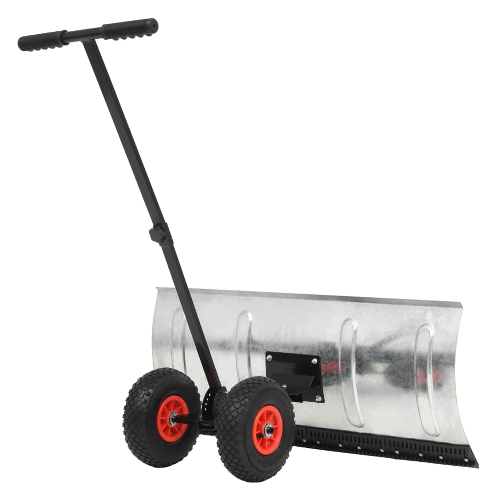 Vidaxl Snow Plow Hand operato con ruote 100x44 cm