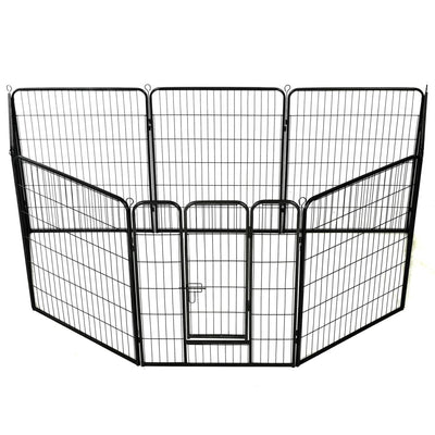 Vidaxl Run con 8 paneles 80x100 cm de acero negro
