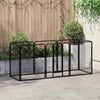Vidaxl Dog Run con 8 pannelli 80x100 cm in acciaio nero