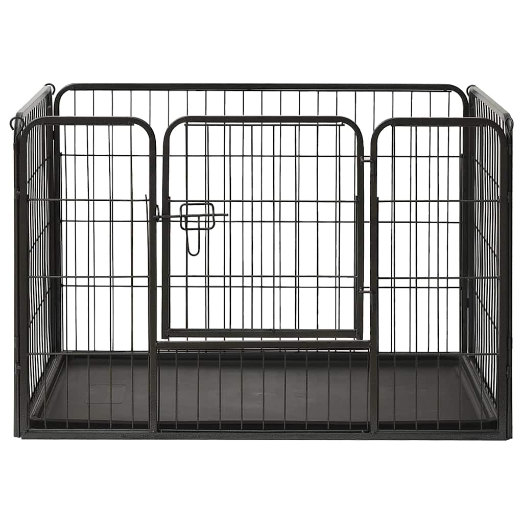 Vidaxl puppyren 91,5x59x61 cm staal